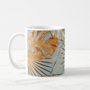 Taza De Café Flores tropicales vibrantes: coloridas sin mar.