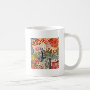 Taza De Café Flores Vintage Hula Coloridas Hawaianas Tropicales