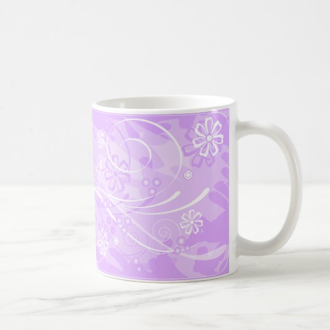 Taza De Café flores violetas (Derecha)