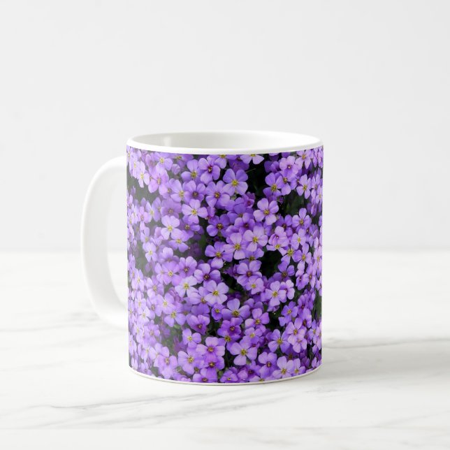 Taza De Café Flores violetas primavera violeta violeta (Anverso izquierdo)