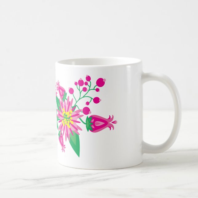 Taza De Café Flores y bayas (Derecha)