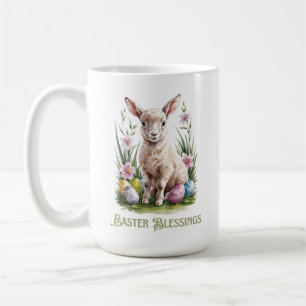 Taza De Café Flores y bultos de color de agua de Pascua