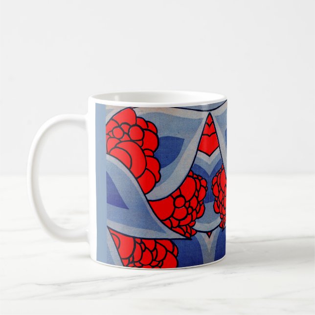 Taza De Café flores y hojas estilizadas (Izquierda)