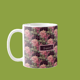 Taza De Café Flores y mariposa de arce morado