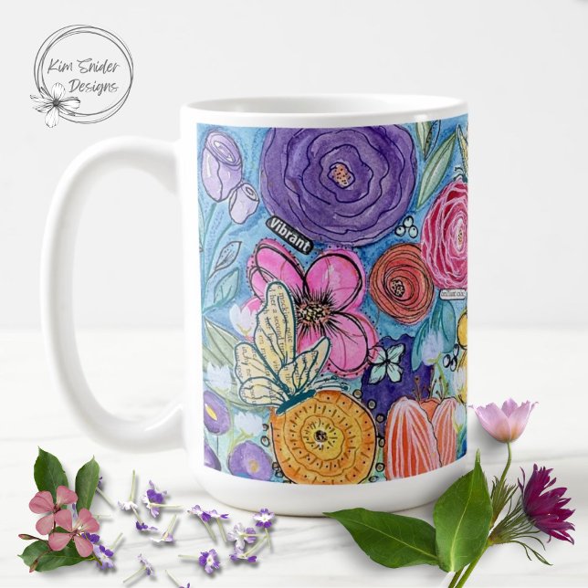 Taza De Café Flores y mariposas (Subido por el creador)