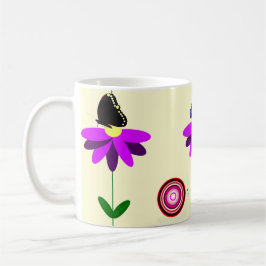 Taza De Café Flores y mariposas Mug