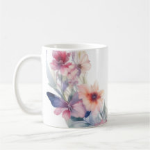 Flores y mariposas Mug B