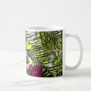 Taza De Café Flores y palmera