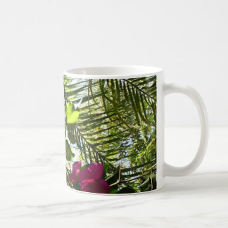 Taza De Café Flores y palmera