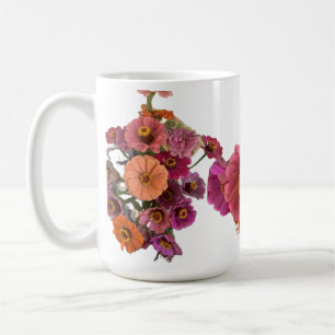 Taza De Café Flores Zinnia Maureen Girard Bouquet Sachet