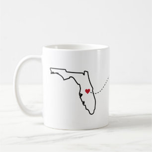 Taza De Café Florida a Masschusetts - Heart2Heart Coffee Mug