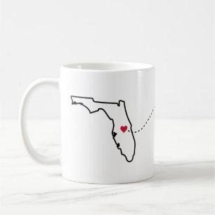 Taza De Café Florida a Nueva York - Heart2Heart Coffee Mug