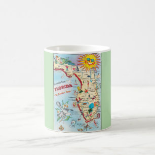 Taza De Café FLORIDA EE. UU., Mapa de bienvenida