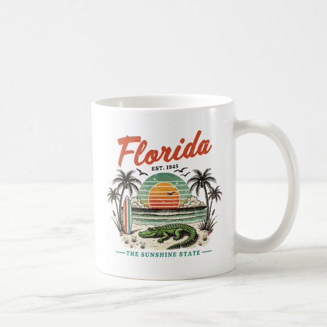 Taza De Café Florida, El Estado Sunshine - Sunset Beach Scene (Derecha)