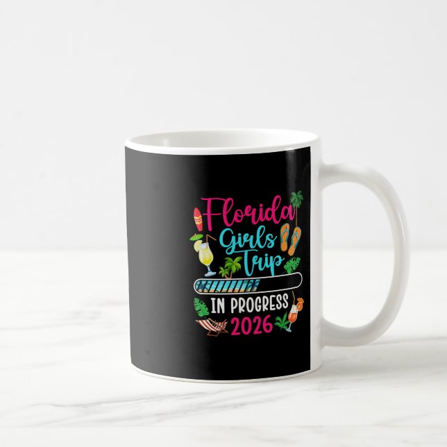 Taza De Café Florida Girls Trip In Progress 2026 Florida Vacati (Derecha)
