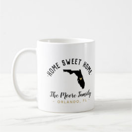 Taza De Café Florida Hogar Dulce Familia Monograma Mug