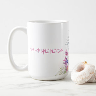 Taza De Café florines blancos rosa amarillo pastel