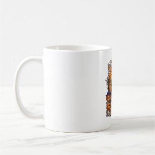 Taza De Café Floristería de escoba rota Bruja de Halloween Cala