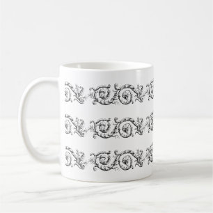 Taza De Café Floritura Ornamental Divisoria