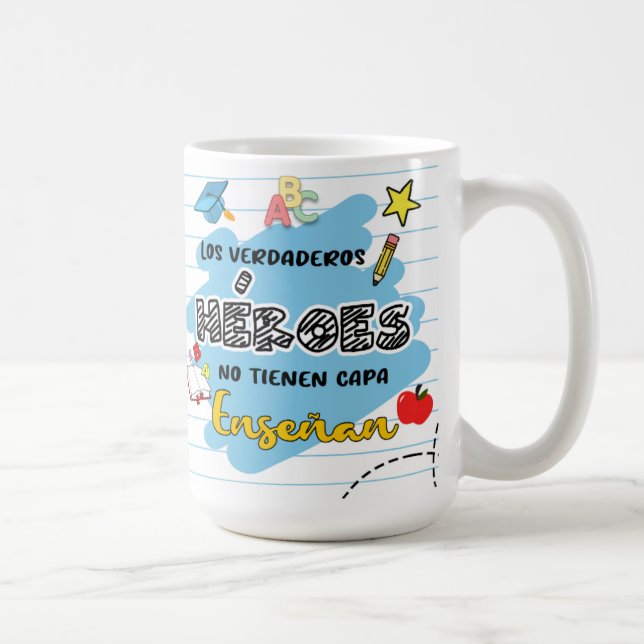 Taza De Café Flork Día del Maestro - Los verdaderos Heroes! (Derecha)