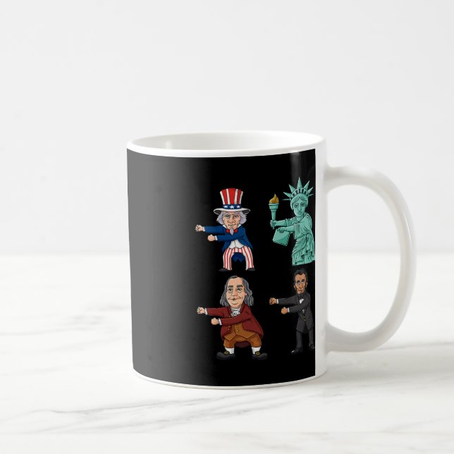Taza De Café Floss Como Un Jefe Tío Sam Ben Franklin Liberty 4 (Derecha)