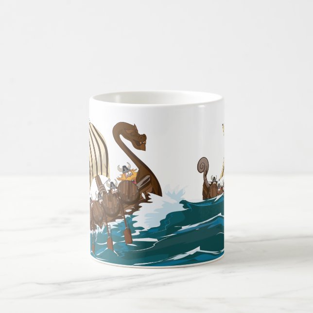 Taza De Café Flota de la invasión de personalizado Viking (Centro)