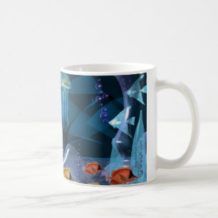Taza De Café Flotador cristalino de las medusas por Valxart