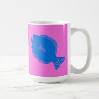 Taza De Café Flounder Always mira en el lado positivo