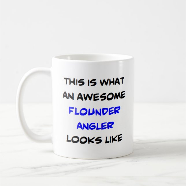 Taza De Café flounder angler, increíble (Izquierda)