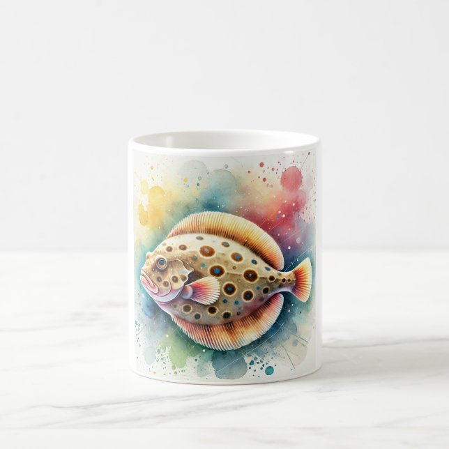 Taza De Café Flounder Majesty 010824AREF103 - Watercolor (Centro)