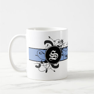 Taza De Café Flourish personalizado con monograma del Victorian