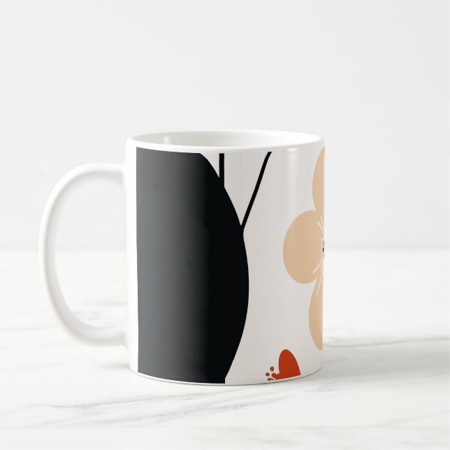 Taza De Café Flower abstract pattern (Izquierda)