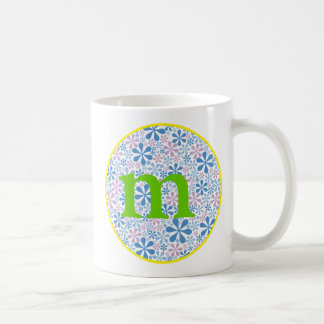 Taza De Café Flower power azul/verde