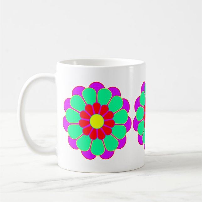 Taza De Café Flower Power Bloom I divertida (Izquierda)
