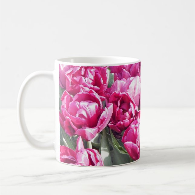 Taza De Café Flower Power in Rosa ( Flower Power 17) Kaffeetass (Izquierda)