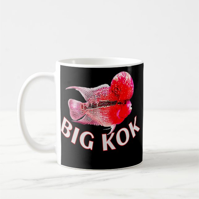 Taza De Café Flowerhorn Cichlid Big Kok Joke Funny Monster (Izquierda)