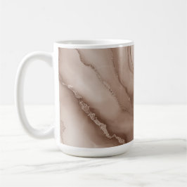 Taza De Café Flowing Pattern of Marble in Earthy Colors