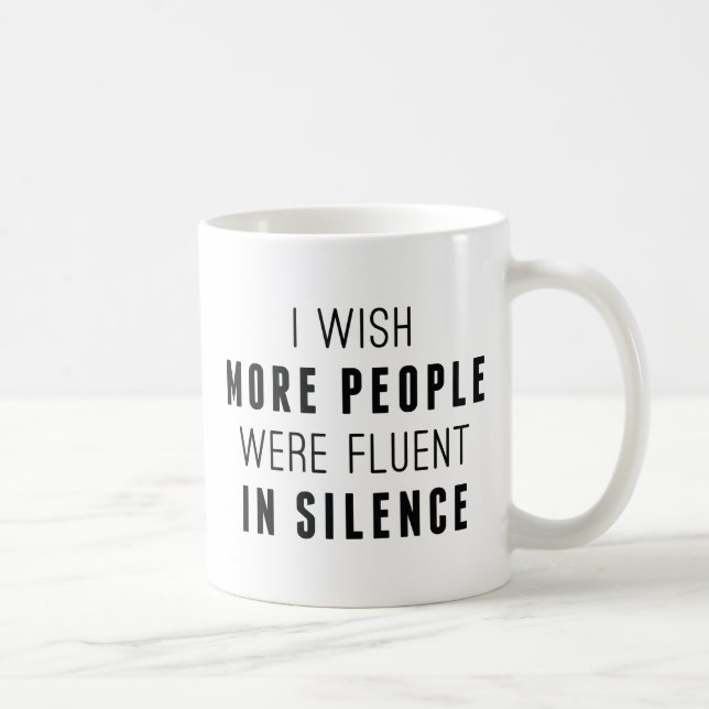 Taza De Café Fluent In Silence (Derecha)