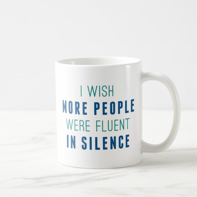 Taza De Café Fluent In Silence (Derecha)