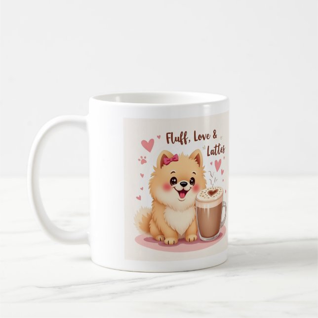 Taza De Café Fluff, Love & Lattes (Izquierda)