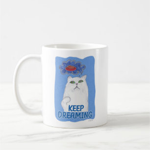 Taza De Café Fluffy Happy Dreaming Sweaming Cat Personalizado A