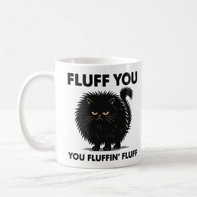 Taza De Café Fluffy Voluminoso Cat Life Kitty Style (Izquierda)
