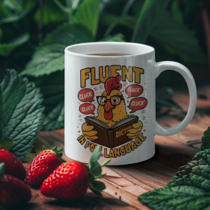 Taza De Café Fluidez en lenguaje de aves, el lingüista torpe
