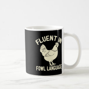 Taza De Café Fluido En Lenguaje De Aves Divertido Animal De Gra
