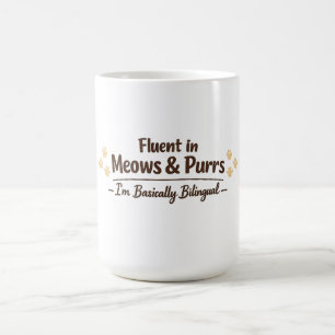 Taza De Café Fluido en Maullidos y Ronroneos Regalo Divertido p