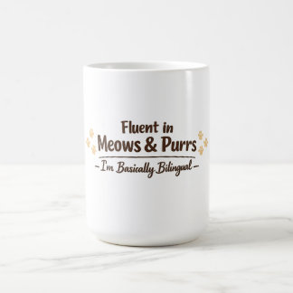 Taza De Café Fluido en Maullidos y Ronroneos Regalo Divertido p
