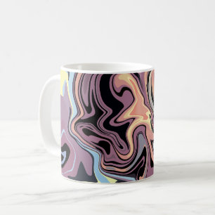 Taza De Café Flujo abstracto suave de tonos pasteles y silencia