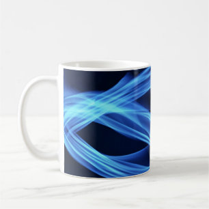 Taza De Café Flujo Azul Eléctrico