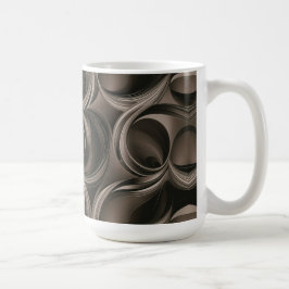 Taza De Café Flujo Botánico Dorado Elegante  