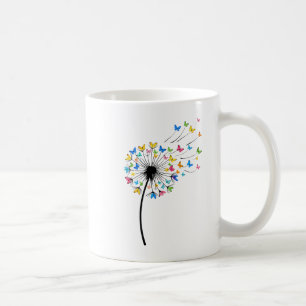 Taza De Café Flujo de mariposas de diente de león